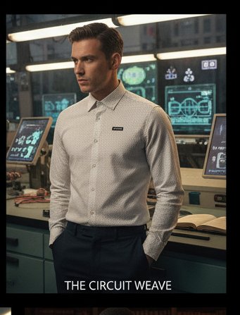The Circuit Weave &mdash; merino-cotton poplin dress shirt with conductive thread