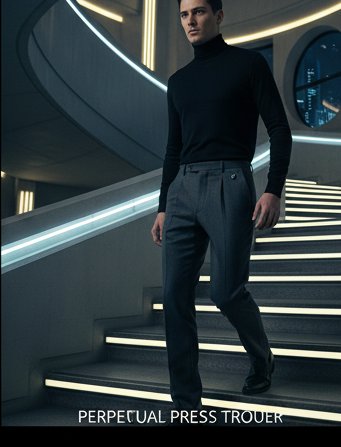 Perpetual Press Trouser &mdash; Smart-Memory Wool trouser with a thermoset crease